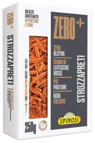 Strozzapreti Zero+ Farina di lenticchie rosse